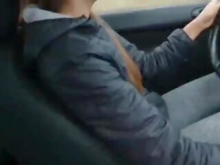 Handjob while driving&excl;&excl;&excl; superb Outdoor sex film mov in the Mountains