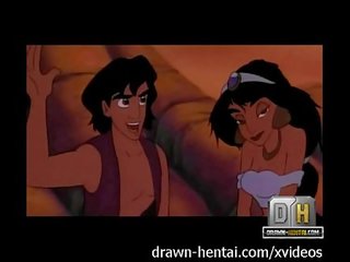 Aladdin x 額定 夾 電影 - 海灘 性別 夾 同 jasmine