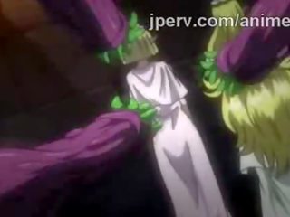Super elf princezná skrutkované podľa bunch na tentacles v hentai mov