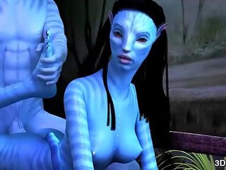 Avatar svůdnice anální v prdeli podle obrovský modrý člen