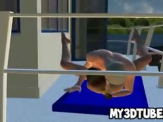 ماكر 3d رسوم متحركة شقراء الفاتنة يحصل على مارس الجنس في ل قارب